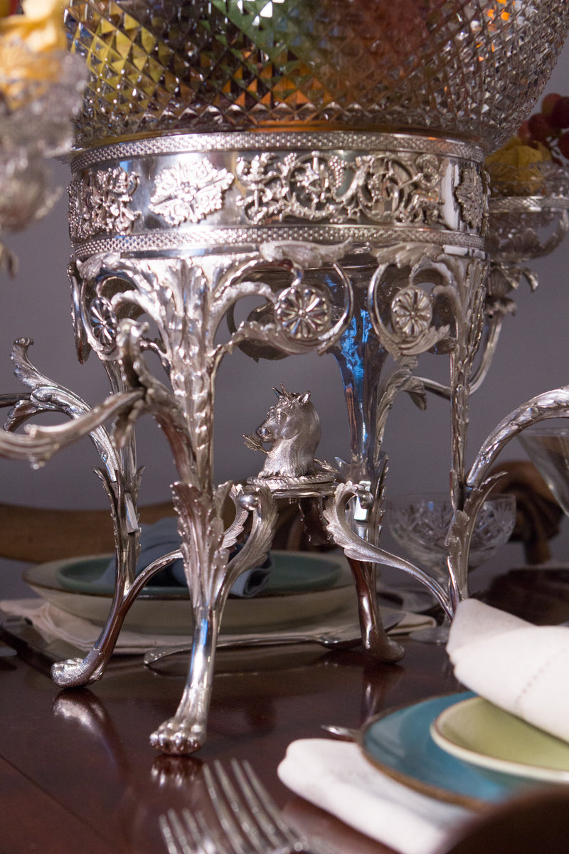 An Impressive George III Silver Epergne or Centrepiece, London 1808 by William Pitts