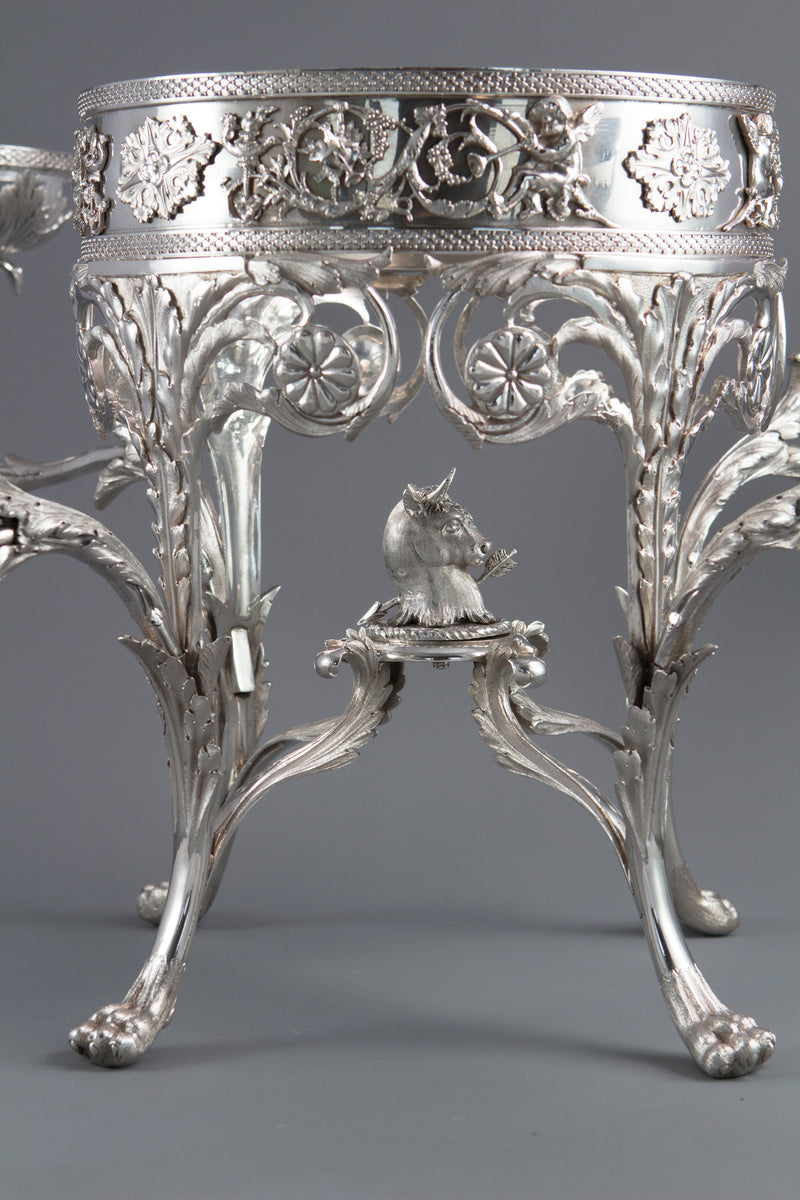 An Impressive George III Silver Epergne or Centrepiece, London 1808 by William Pitts