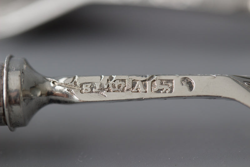 A Set of Eight Silver Fruit/Dessert Knives and Forks Sheffield 1868 by Thomas Sansom