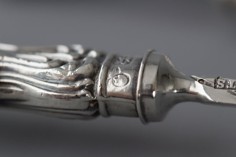 A Set of Eight Silver Fruit/Dessert Knives and Forks Sheffield 1868 by Thomas Sansom