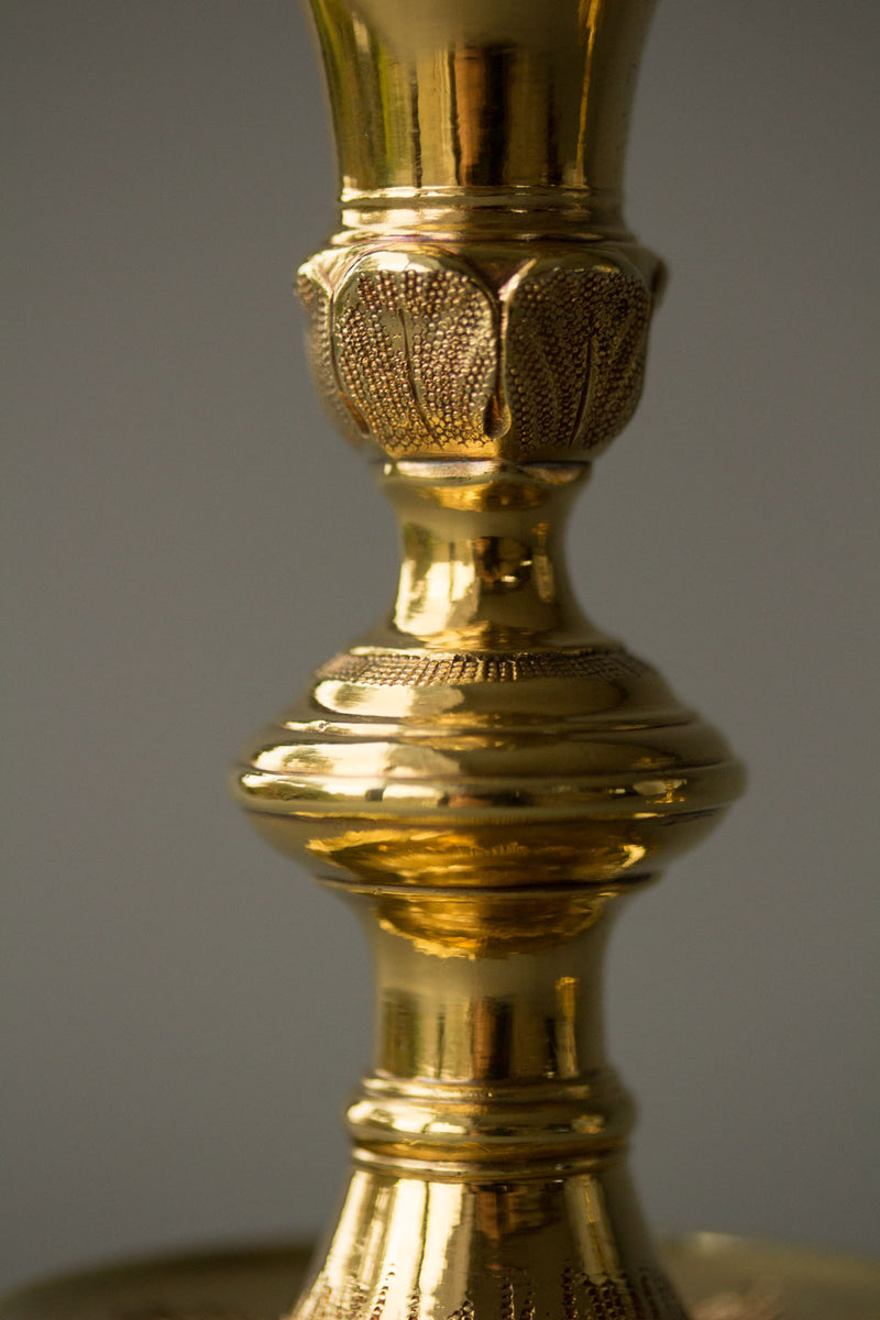 A Pair of George II Silver-Gilt Candlesticks. Edward Aldridge London 1741