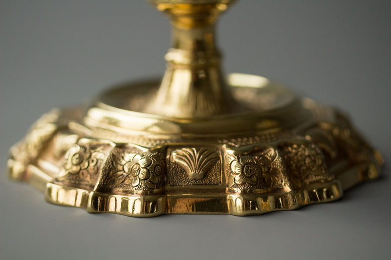A Pair of George II Silver-Gilt Candlesticks. Edward Aldridge London 1741