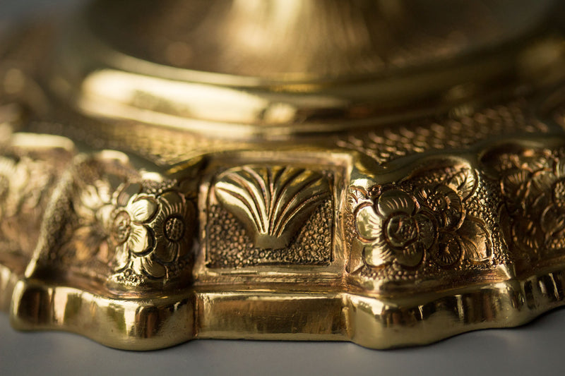 A Pair of George II Silver-Gilt Candlesticks. Edward Aldridge London 1741