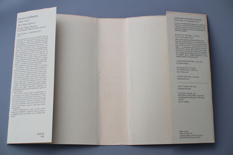 A Very Good First Edition of Arthur Grimwade's Silver and Gold Marks