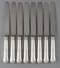 A Set of 8 George III Kings Pattern Table Knives, London 1813 by Moses Brent