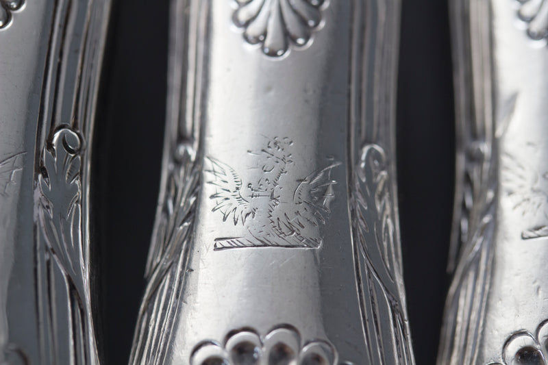 A Set of 8 George III Kings Pattern Table Knives, London 1813 by Moses Brent