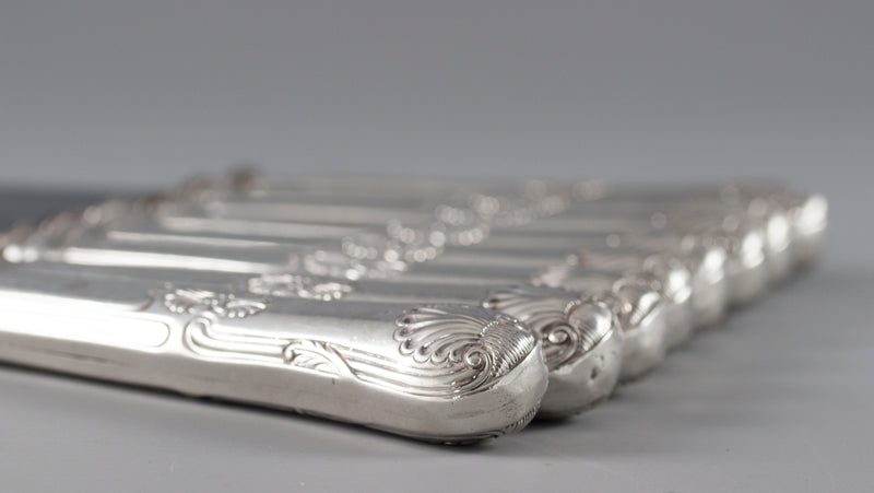 A Set of 8 George III Kings Pattern Table Knives, London 1813 by Moses Brent