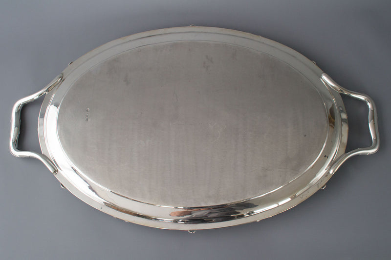 A Very Fine Silver Tea/Drinks Tray by Goldsmiths and Silversmiths London 1910