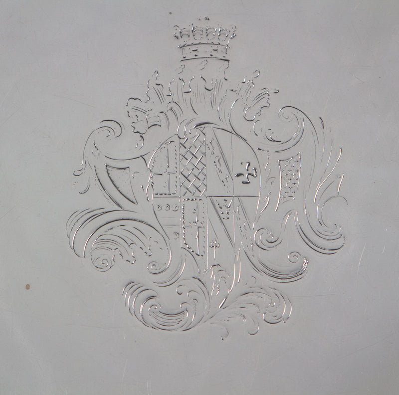 A Large George II Silver Salver London 1738 by John Tuite