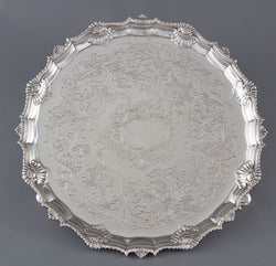 A Fine George III Silver Salver London 1763 by Richard Rugg