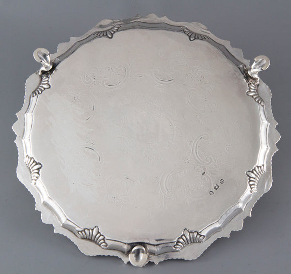 A Fine George III Silver Salver London 1763 by Richard Rugg