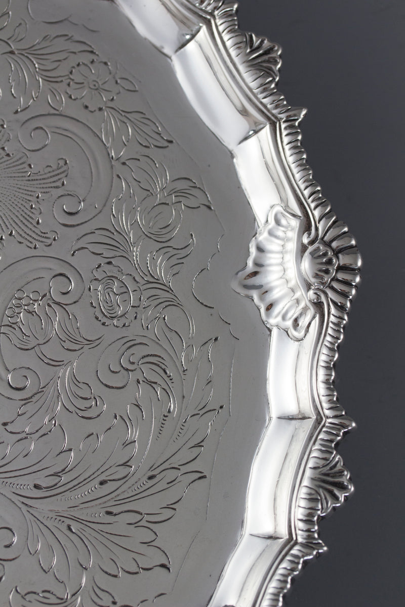 A Fine George III Silver Salver London 1763 by Richard Rugg