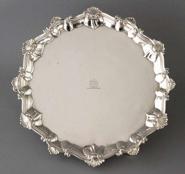 A Very Fine George III Silver Salver, Elizabeth Cooke, London 1766