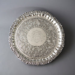 A Magnificent William IV Irish Silver Salver Dublin 1835