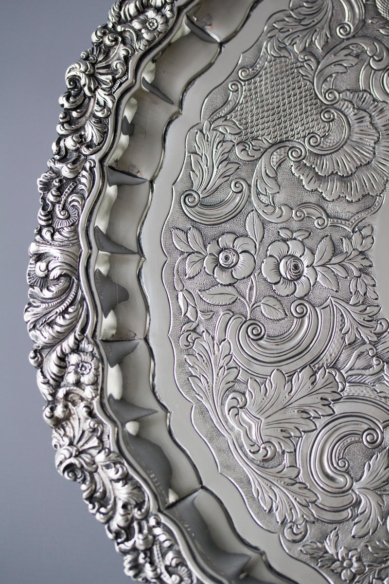 A Magnificent William IV Irish Silver Salver Dublin 1835