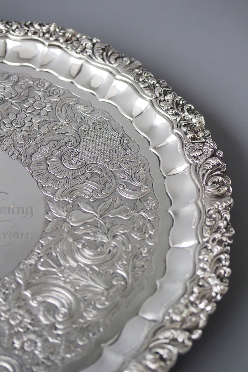 A Magnificent William IV Irish Silver Salver Dublin 1835