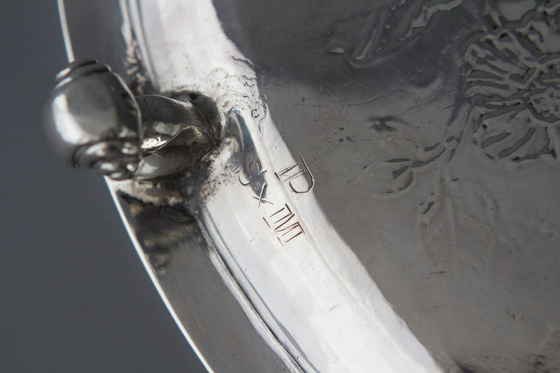 A Beautiful Queen Anne Britannia Salver by Nathaniel Lock, London 1702
