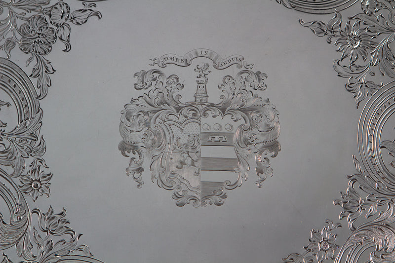 An Impressive Georgian Silver Salver or Tray by Paul Storr, London 1829