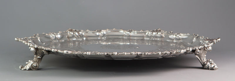 An Impressive Georgian Silver Salver or Tray by Paul Storr, London 1829