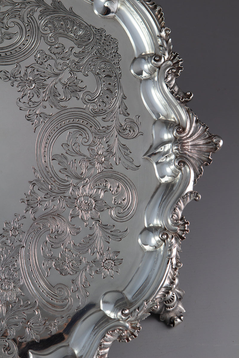 An Impressive Georgian Silver Salver or Tray by Paul Storr, London 1829