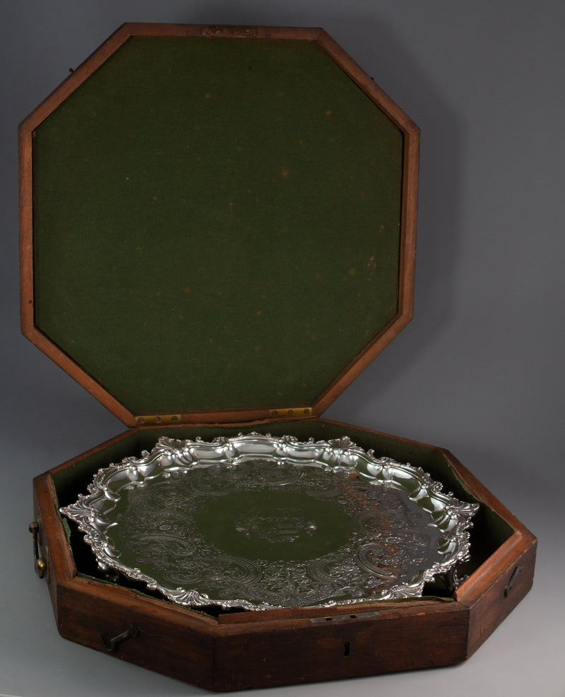 An Impressive Georgian Silver Salver or Tray by Paul Storr, London 1829