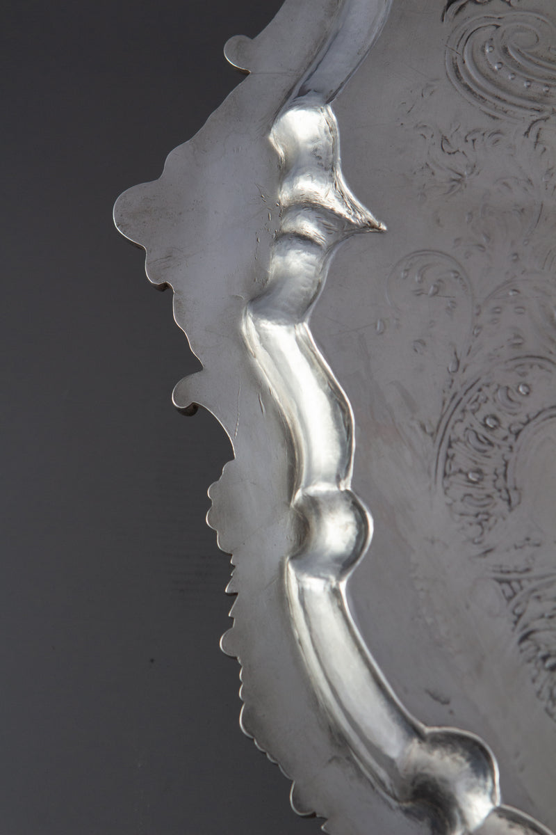 An Impressive Georgian Silver Salver or Tray by Paul Storr, London 1829