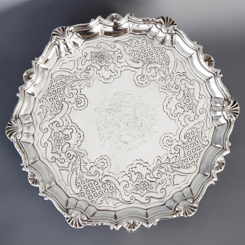 A Good Quality George II Silver Salver London 1740 by Robert Abercromby