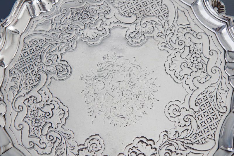 A Good Quality George II Silver Salver London 1740 by Robert Abercromby