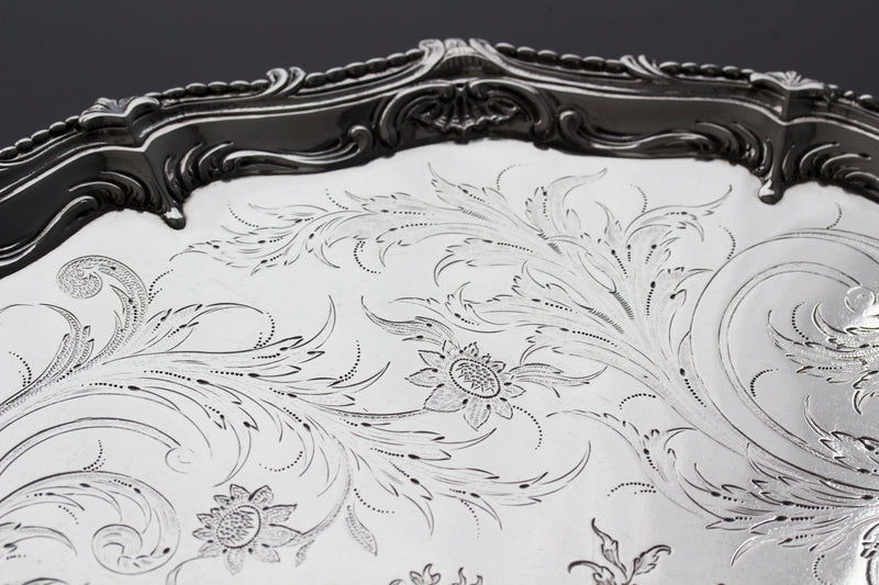 A Superb Georgian Silver Salver by Richard Rugg London 1768