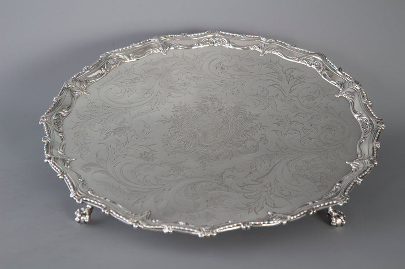 A Superb Georgian Silver Salver by Richard Rugg London 1768