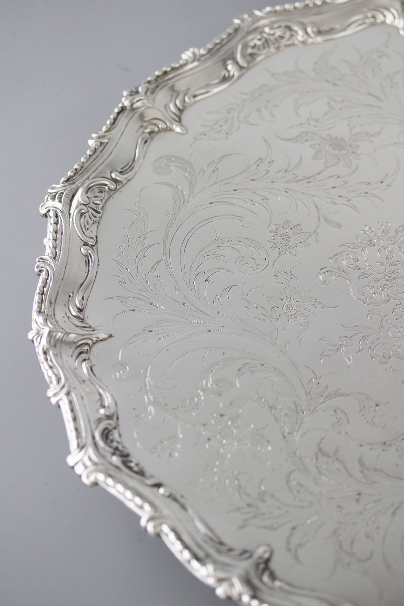 A Superb Georgian Silver Salver by Richard Rugg London 1768