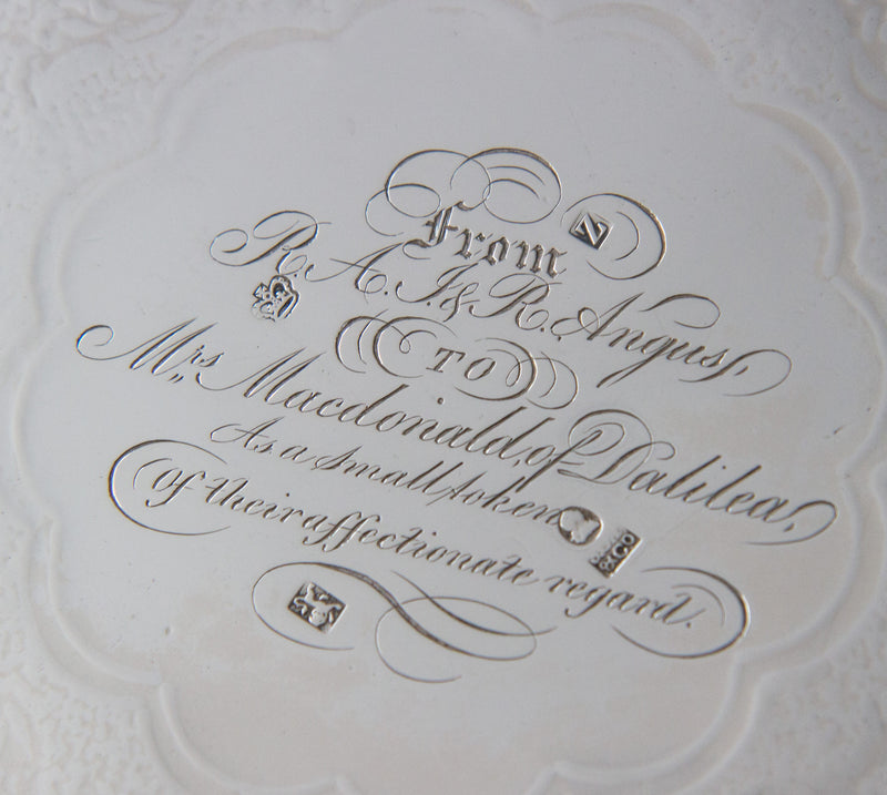 A Very Fine George IV  Silver Salver Sheffield 1822 by J.T.Younge and Co.