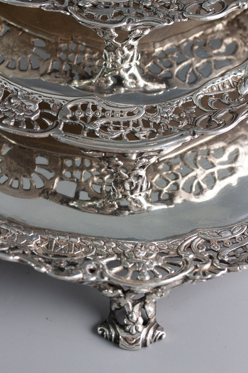 A Set of 3 George III Silver Salver or Trays, London 1762 by Richard Rugg