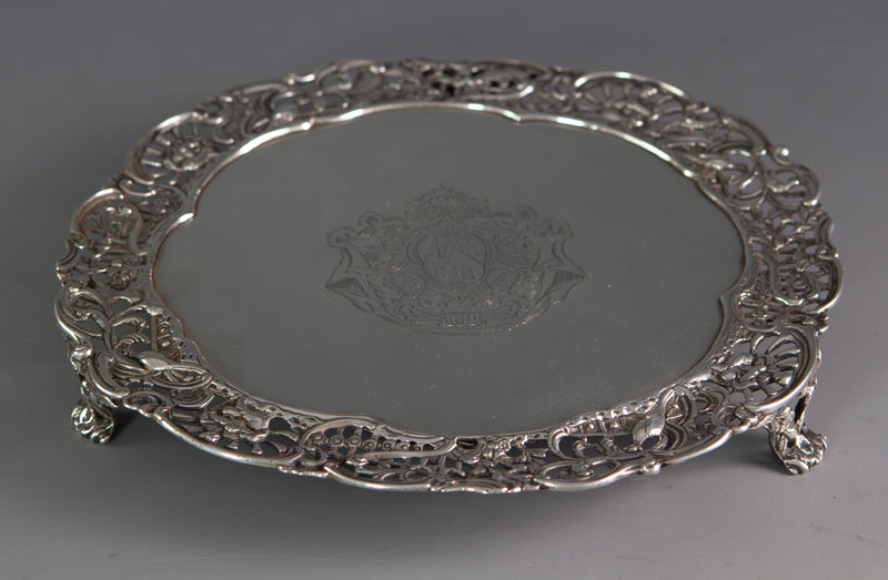 A Set of 3 George III Silver Salver or Trays, London 1762 by Richard Rugg
