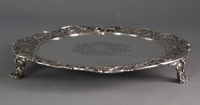 A Set of 3 George III Silver Salver or Trays, London 1762 by Richard Rugg