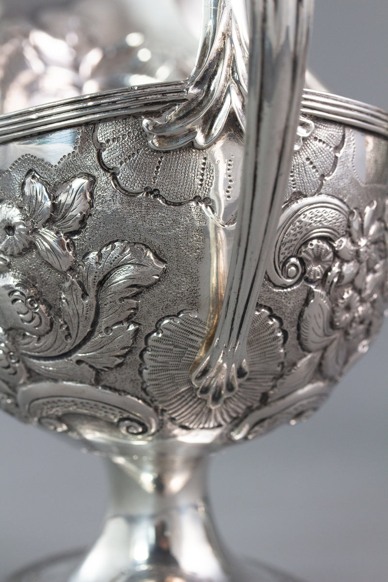 A rare pair of George III Pedestal Sauce Boats, Michael Homer, Dublin 1789