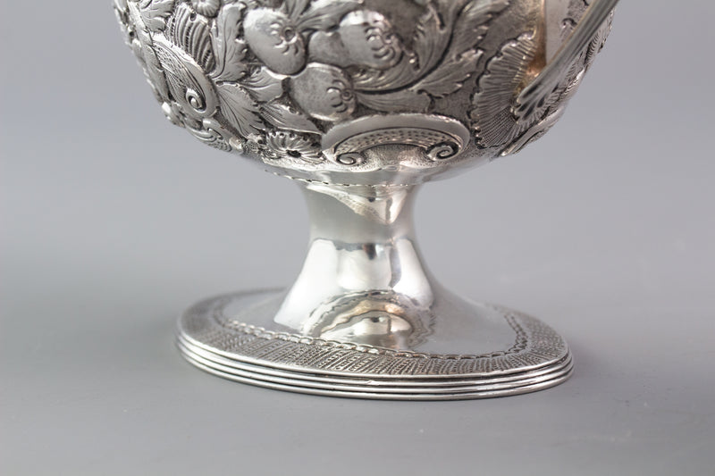 A rare pair of George III Pedestal Sauce Boats, Michael Homer, Dublin 1789
