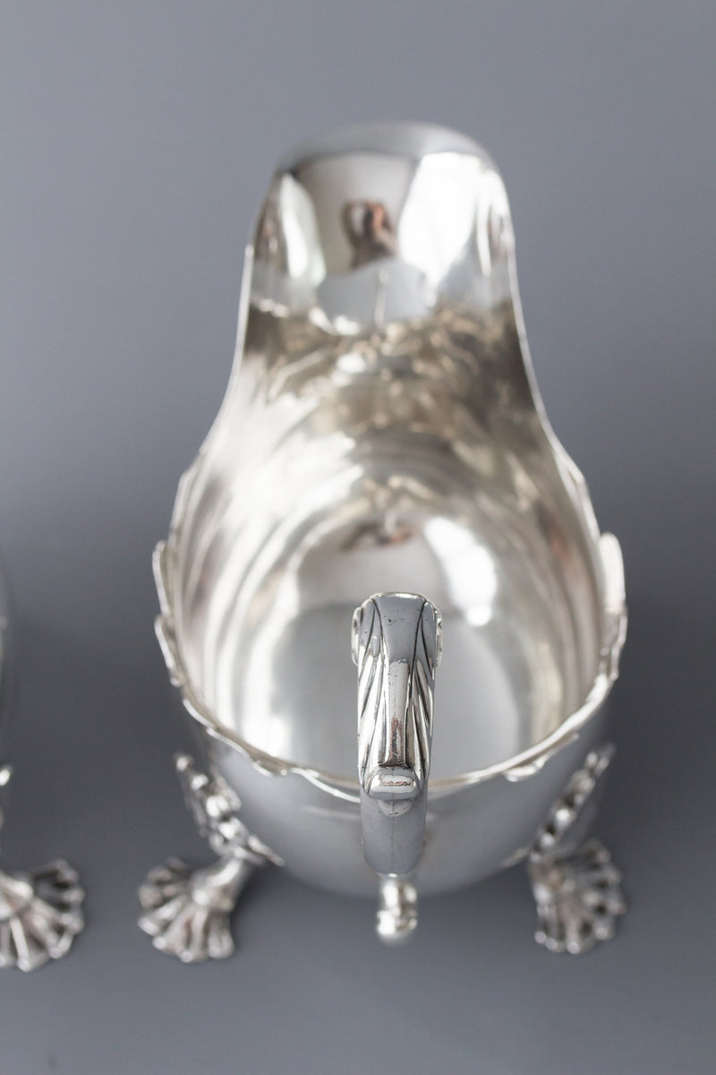 A Very Fine Pair of George II Silver Sauce Boats London 1752 by David Bell and Richard Mills