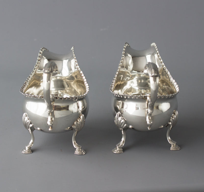 A Very Fine Pair of George III Silver Sauce Boats, London 1768 by W & J Priest