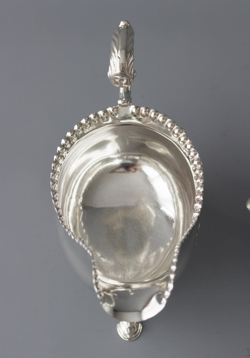 A Very Fine Pair of George III Silver Sauce Boats, London 1768 by W & J Priest