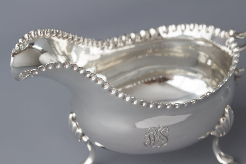 A Very Fine Pair of George III Silver Sauce Boats, London 1768 by W & J Priest