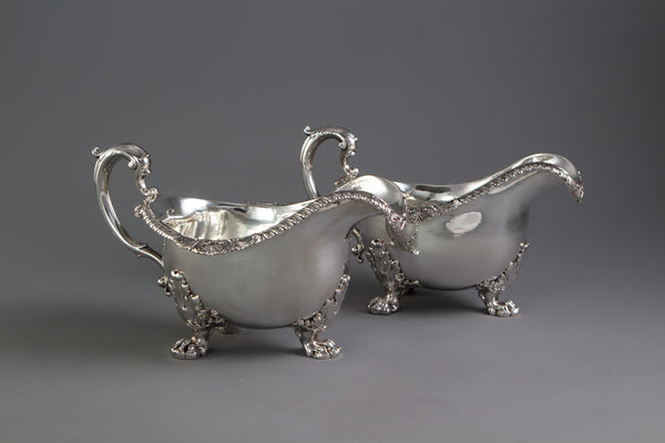 A Pair of George IV Silver Sauce Boats, London 1820 by Paul Storr