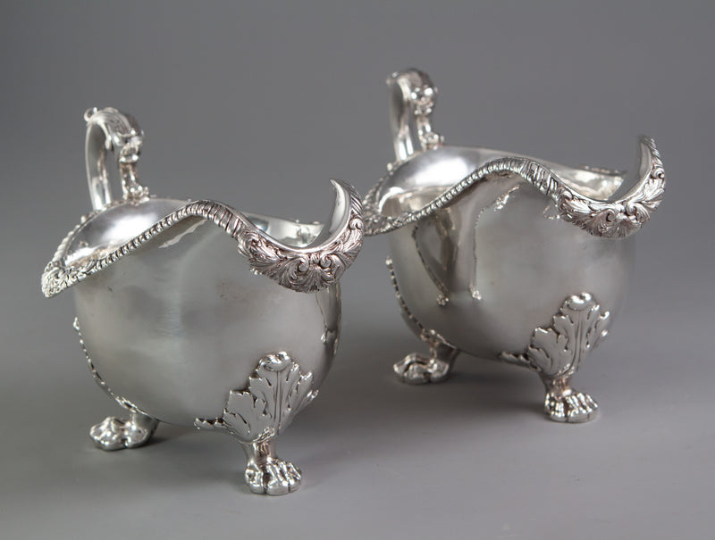 A Pair of George IV Silver Sauce Boats, London 1820 by Paul Storr