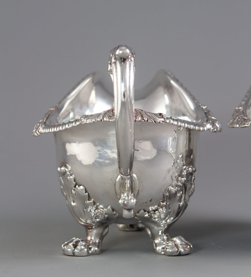 A Pair of George IV Silver Sauce Boats, London 1820 by Paul Storr