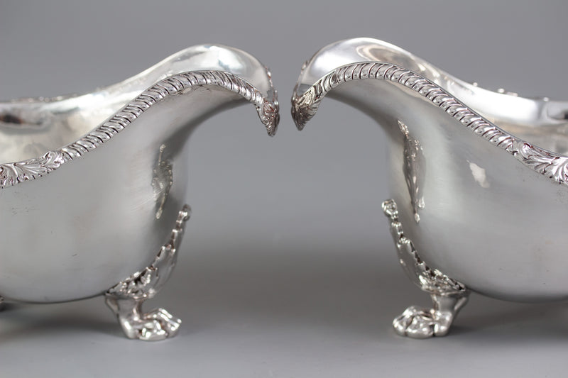 A Pair of George IV Silver Sauce Boats, London 1820 by Paul Storr