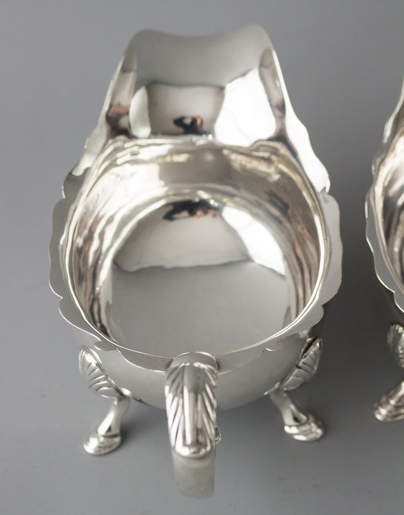 A Very Fine Pair of Heavy Geo. II Silver Sauce Boats, Lon 1742, Nicholas Sprimont