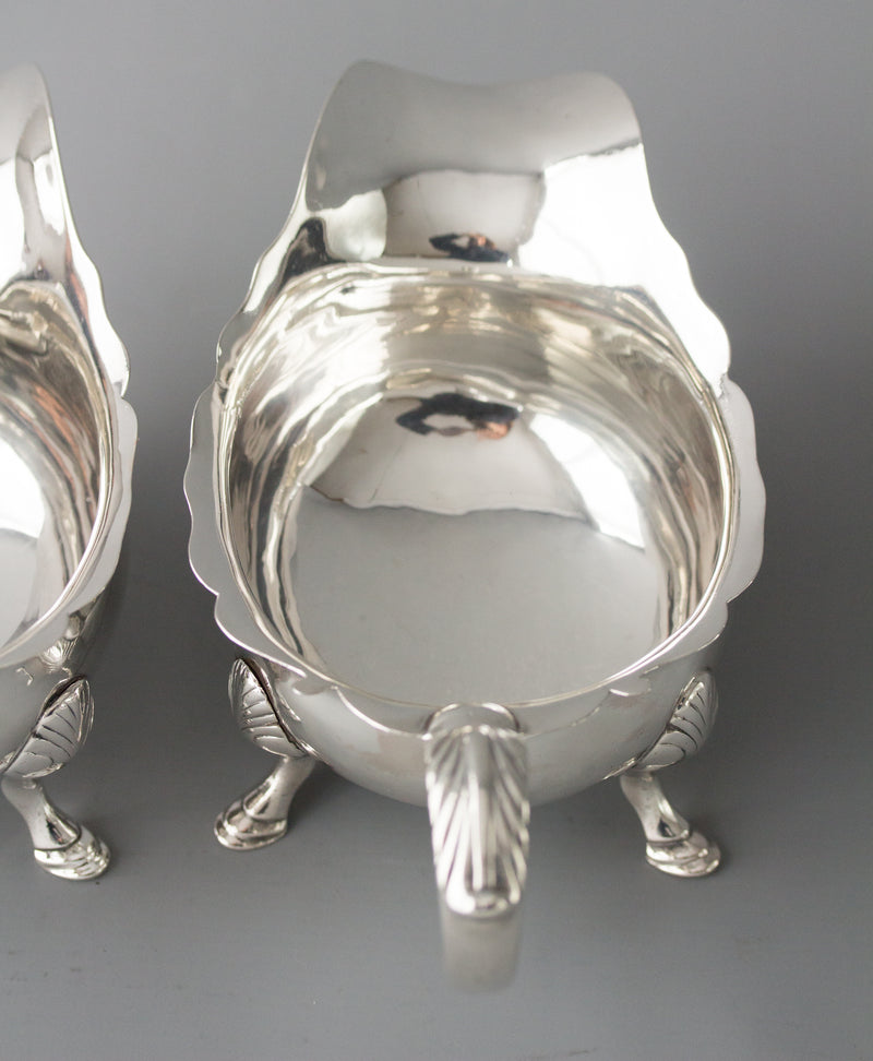 A Very Fine Pair of Heavy Geo. II Silver Sauce Boats, Lon 1742, Nicholas Sprimont