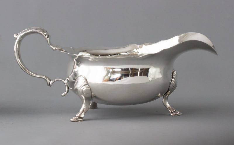 A Very Fine Pair of Heavy Geo. II Silver Sauce Boats, Lon 1742, Nicholas Sprimont