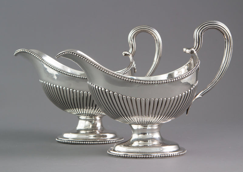 A Very Fine Pair of George III Silver Sauce Boats London 1777