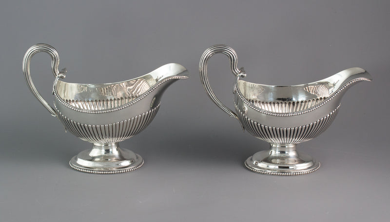 A Very Fine Pair of George III Silver Sauce Boats London 1777